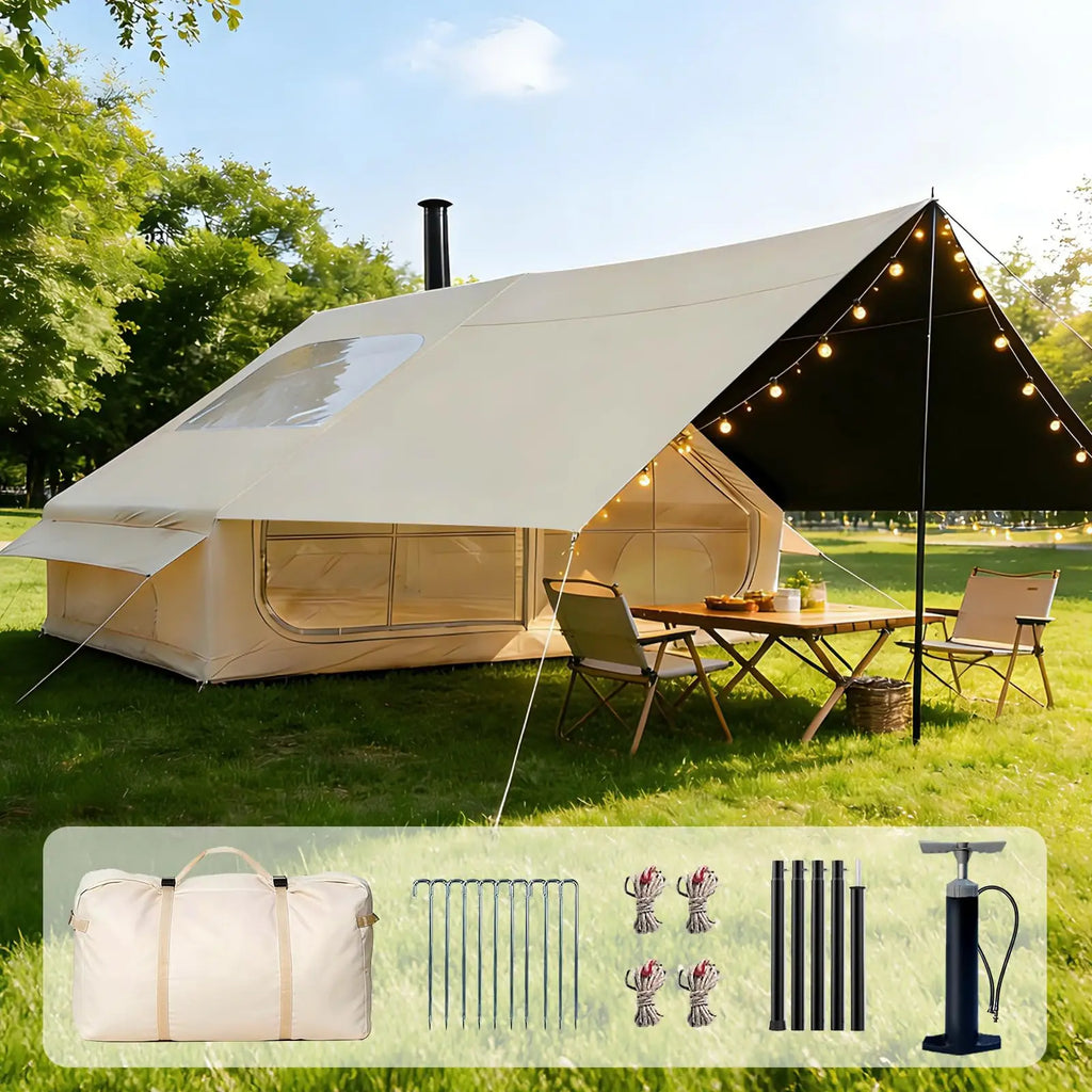 Inflatable Glamping Tent With Canopy