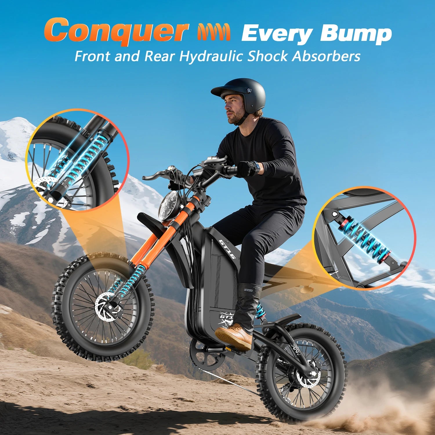 Electric bicycle full suspension, 48V  1500W