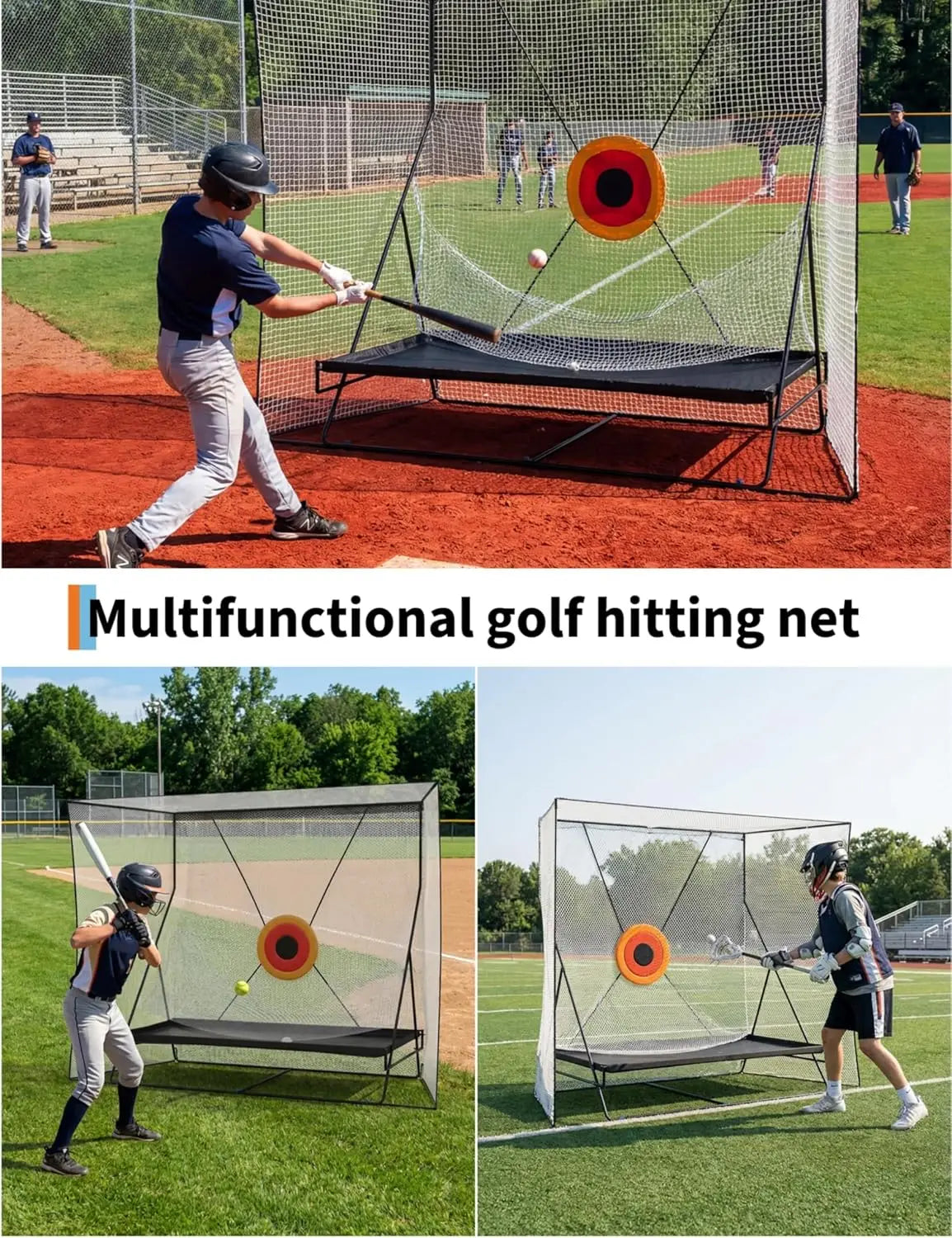 Golf Practice Net (305 x 244 cm) with Ball Return