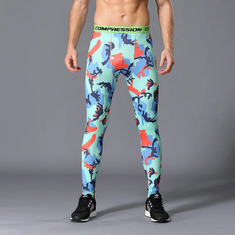 Men Camouflage Compression  Sports Leggings
