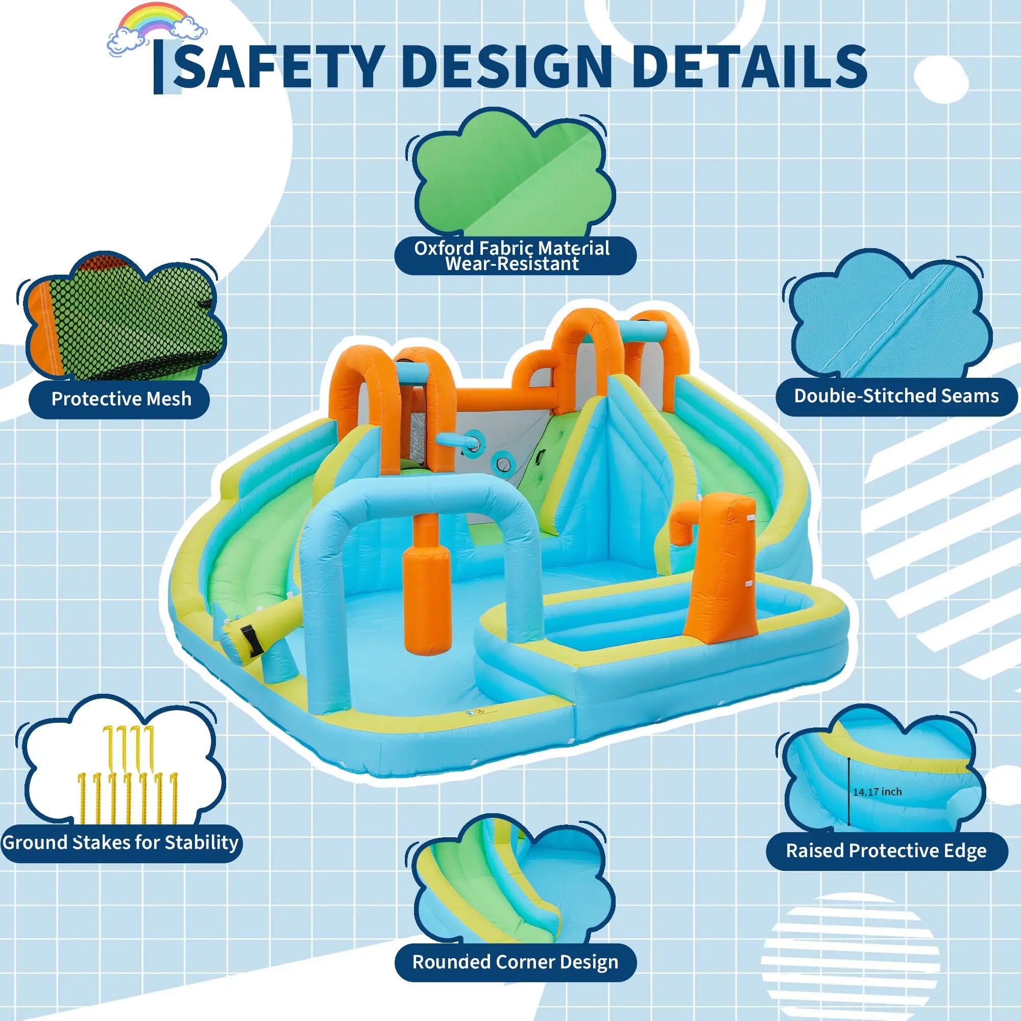 15.9FT Kids Inflatable Bounce House