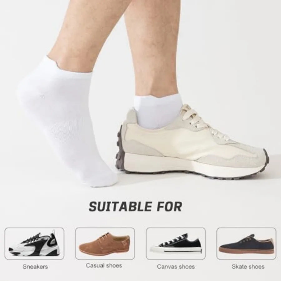 6 Pairs Bamboo Rayon Ankle Socks for Men