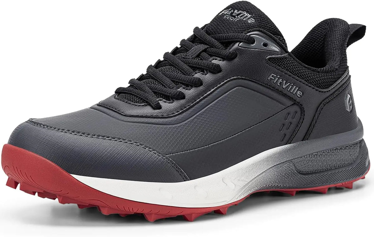 Men'S Wide Waterproof Spikeless Golf Shoes