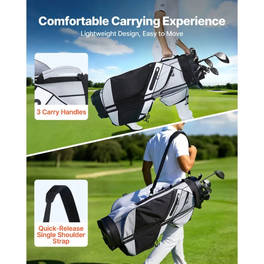Golf Cart Bag, 14 Way Top Divider Organizer