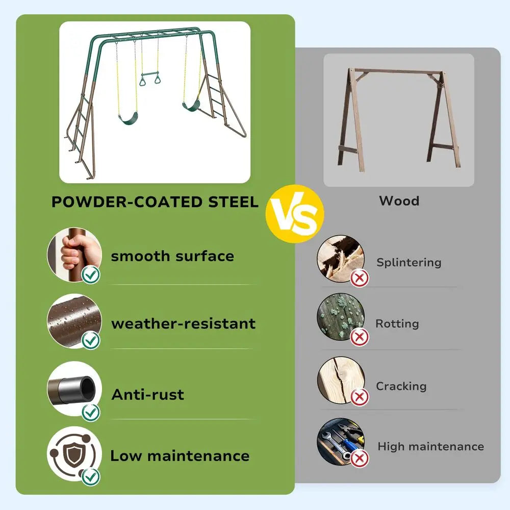 Swing Sets for Backyard with Monkey Bars