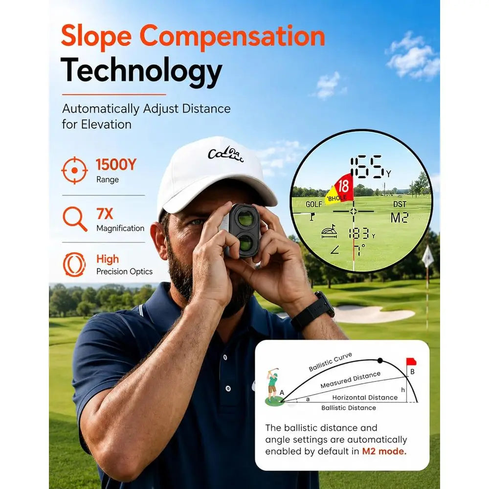 1500 Yard Laser Rangefinder with Slope Compensation