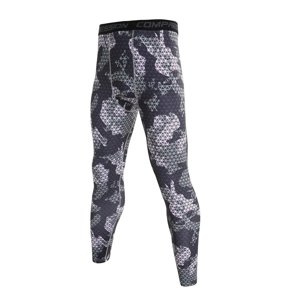 Men Camouflage Compression  Sports Leggings