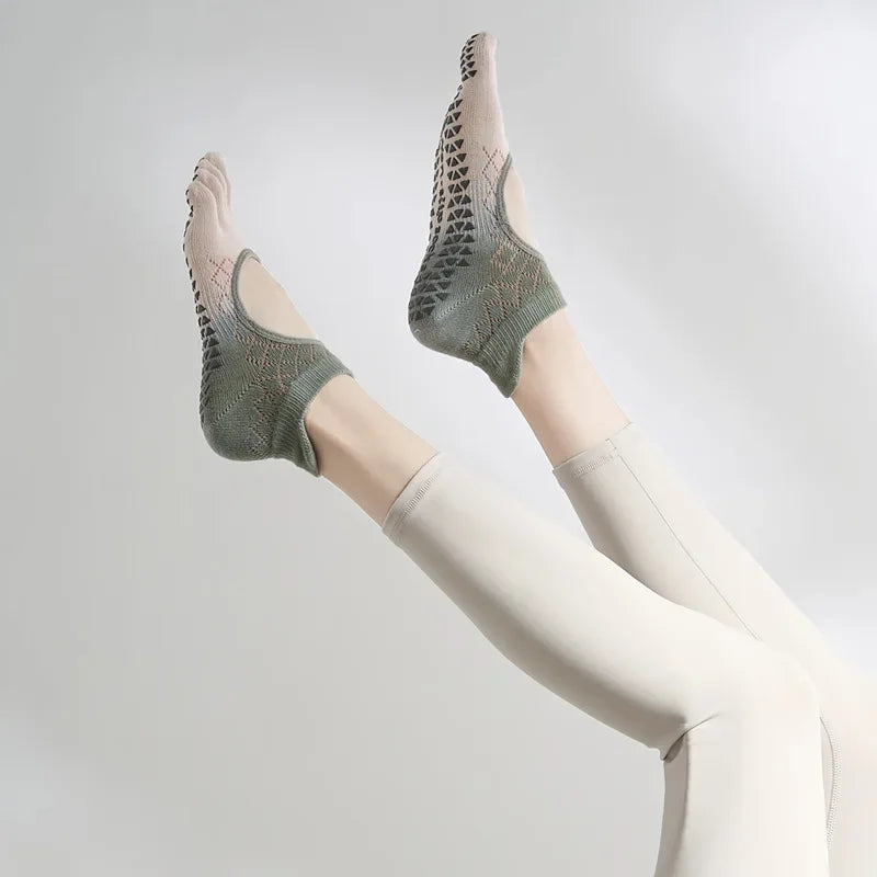 Pilates Five Toe Silicone Socks Women