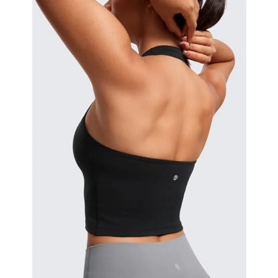 Halter Crop Tank Tops for Women