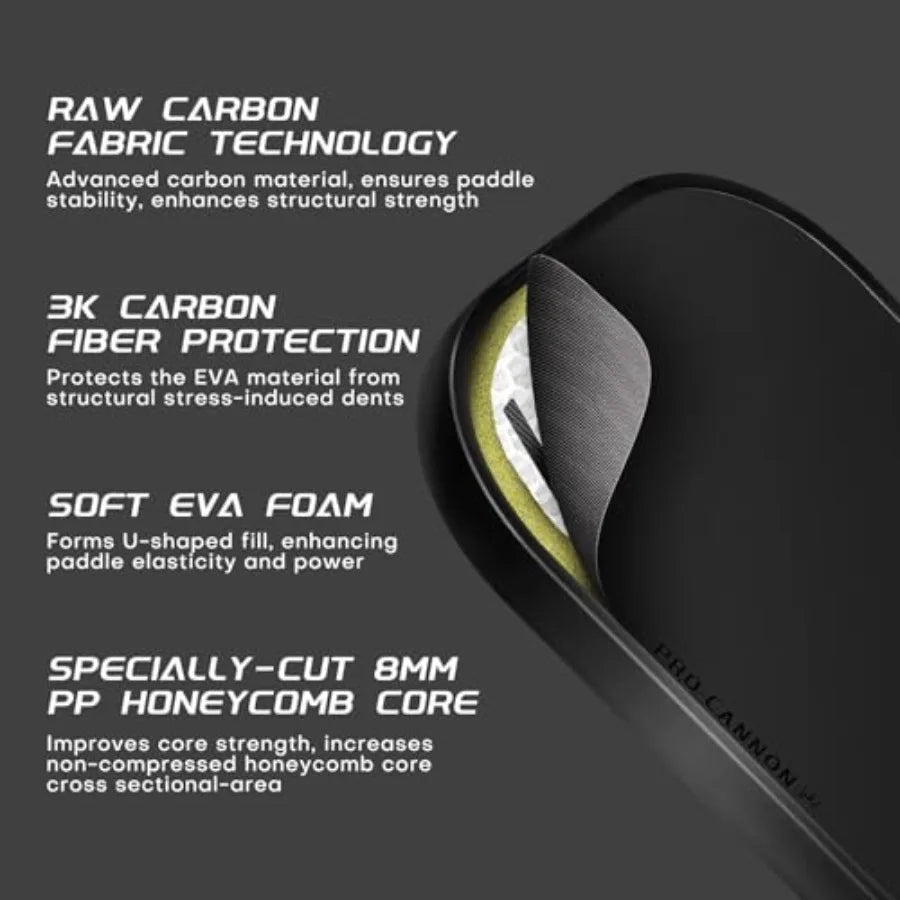 Thermoformed T700 Carbon Fiber Pickleball Paddles