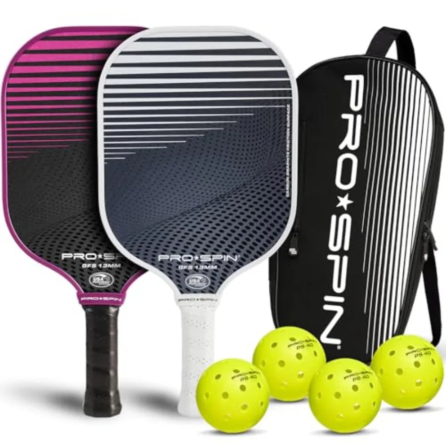 Carbon Fiber Pickleball Paddles Set of 2