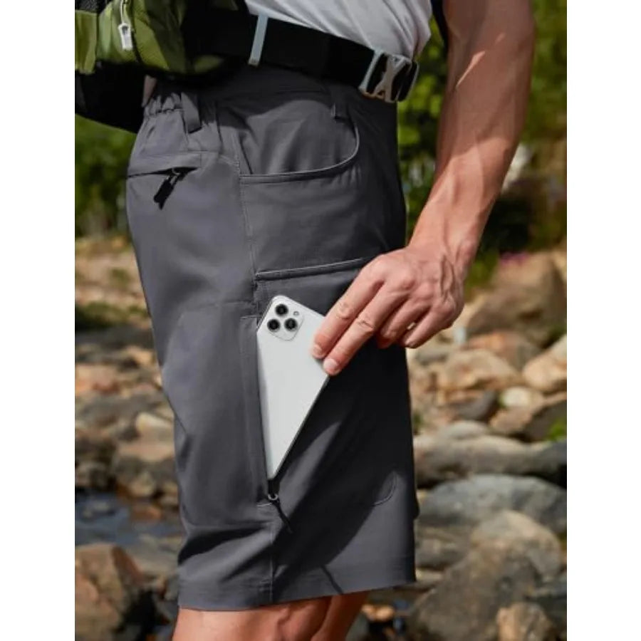 Mens Hiking Shorts Phone-Pocket