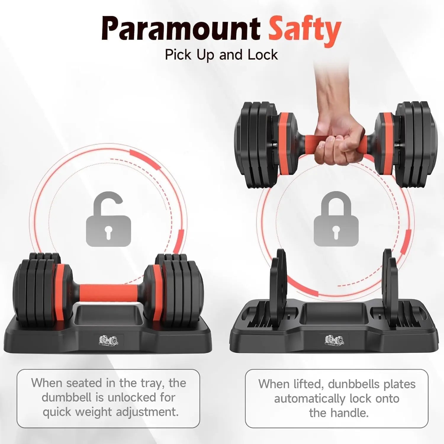 Adjustable Dumbbells Set, 5LB to 25LB