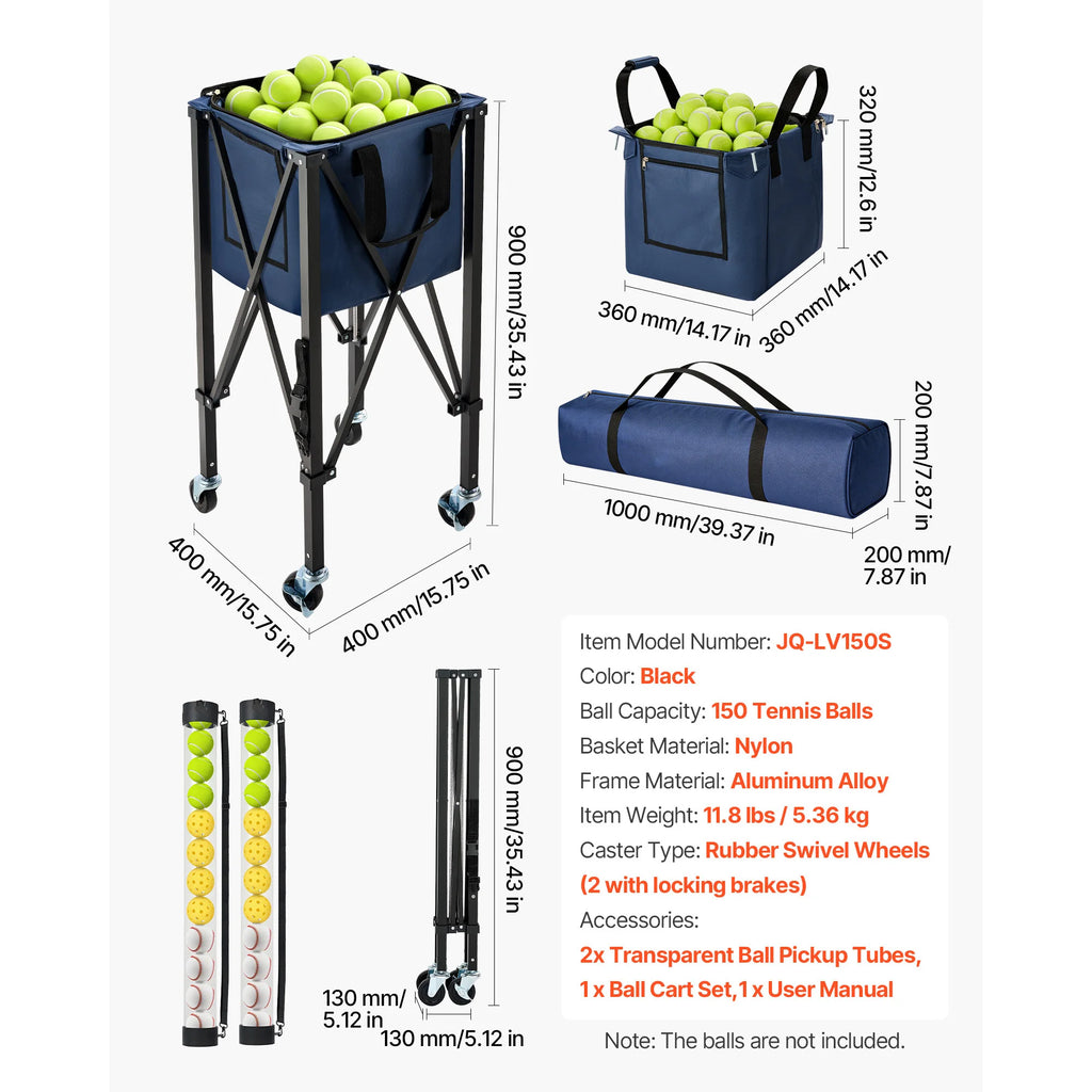 2-in-1 Foldable Tennis & Pickleball Hopper