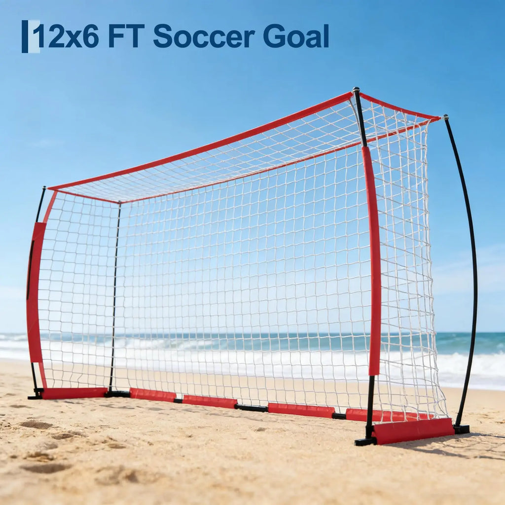 12x6ft Portable Soccer Goal Heavy Duty Metal