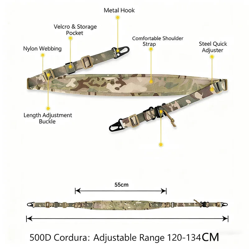 2 Point Sling Strap 500D Nylon
