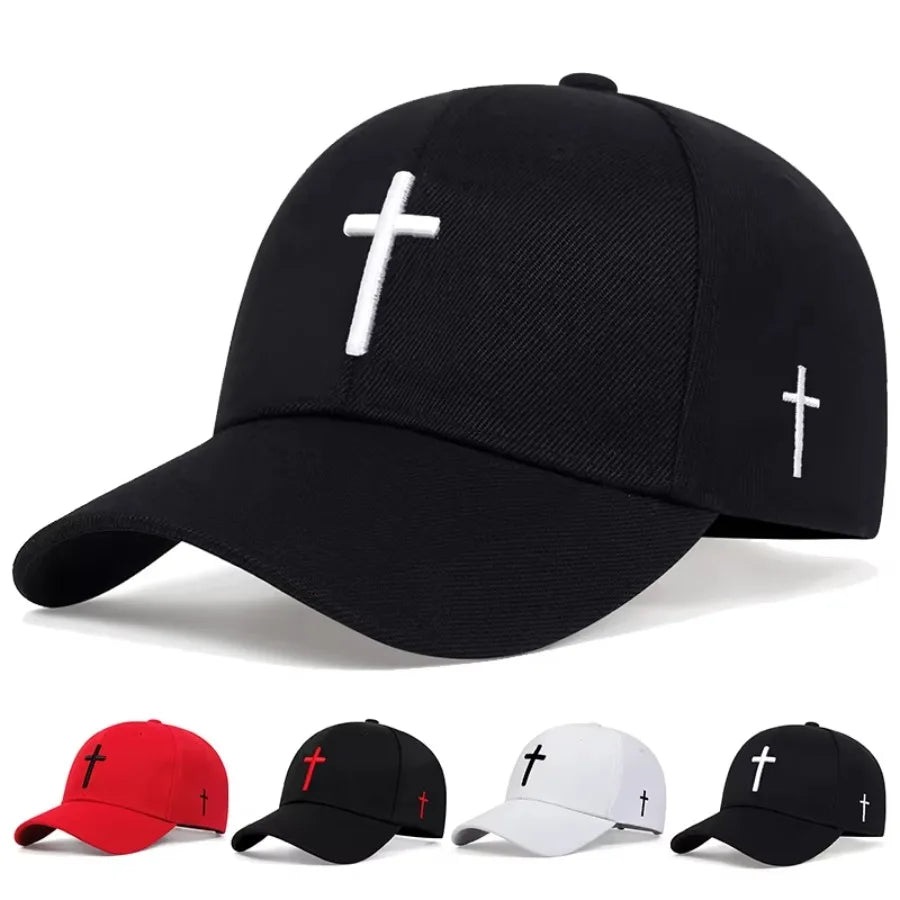 Unisex Cross Embroidery Baseball Hat