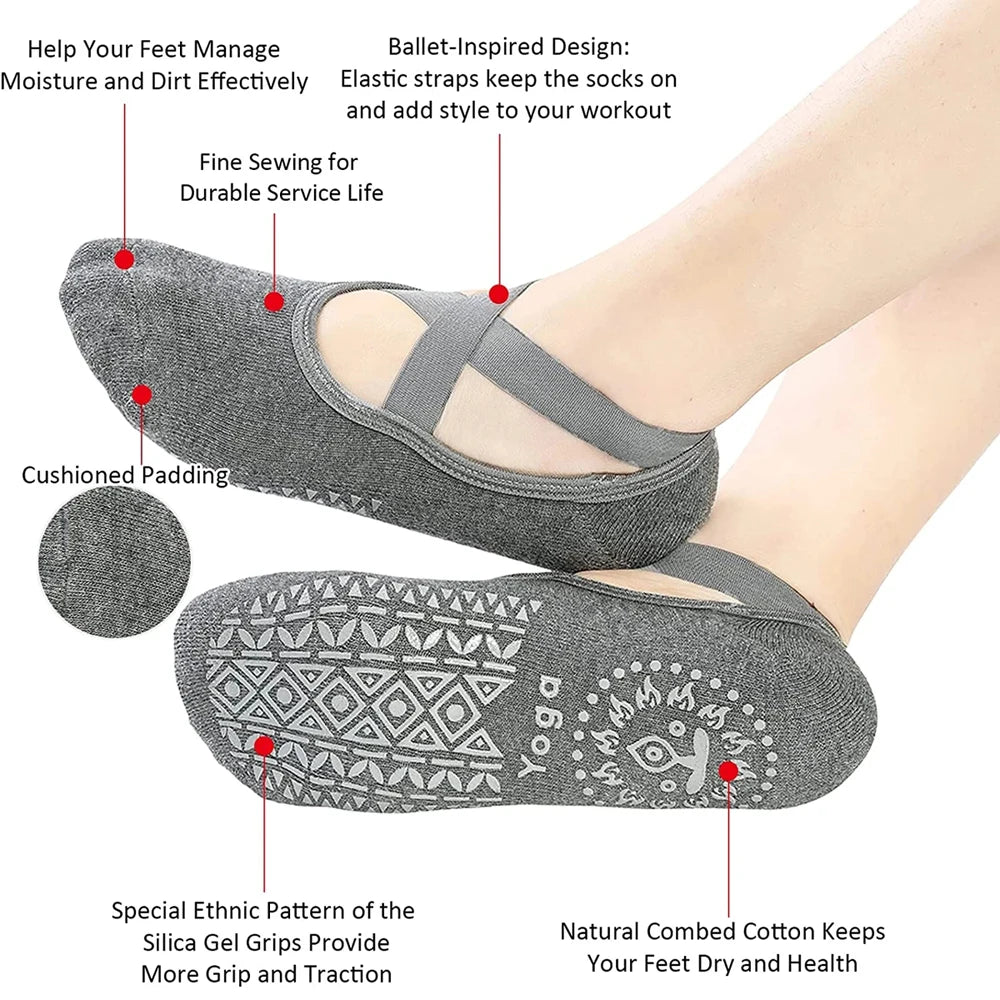 Women  Breathable Yoga Socks Silicone