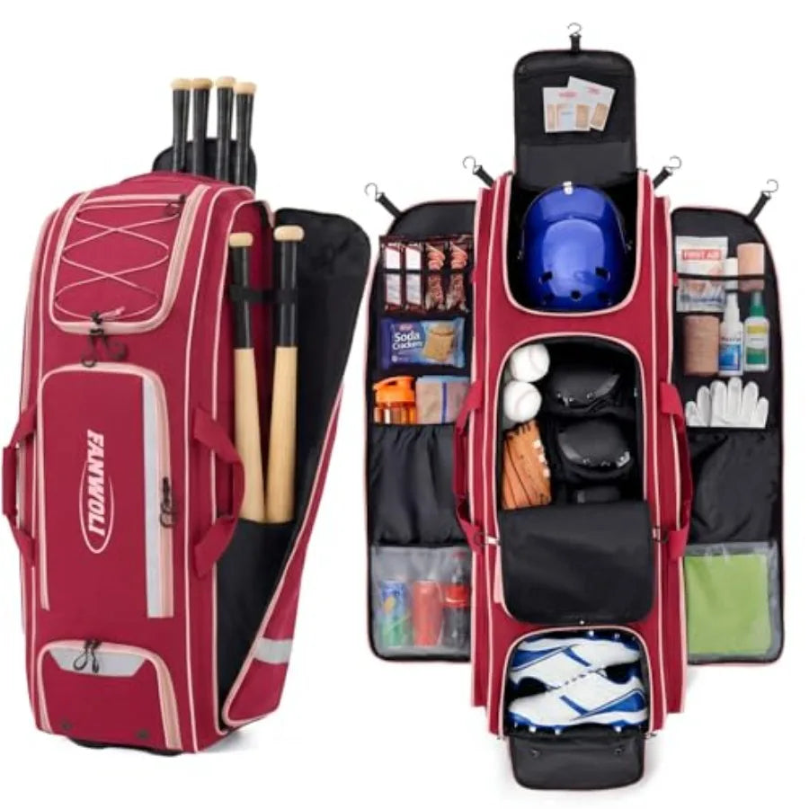 100L Rolling Baseball Catchers Gear Bag