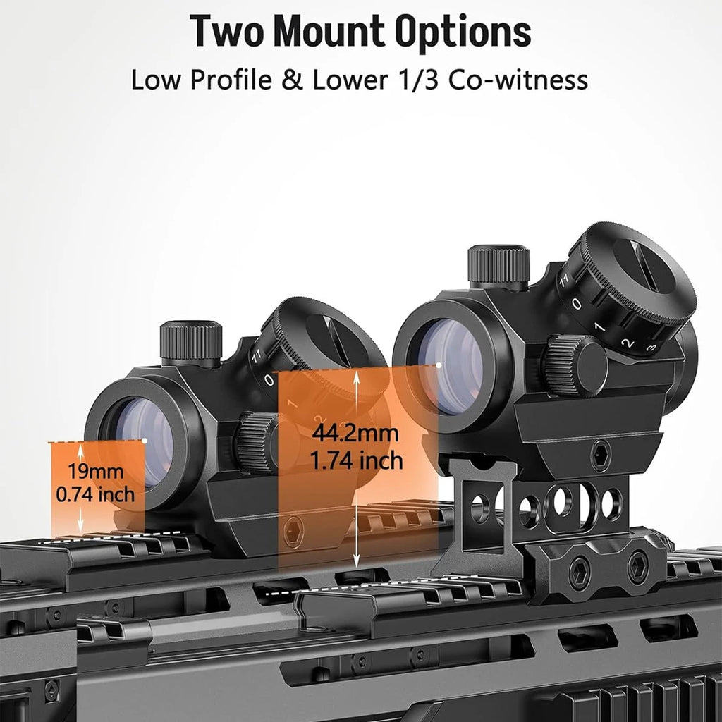 2MOA Red Dot Sight 1x25mm Reflex Sight