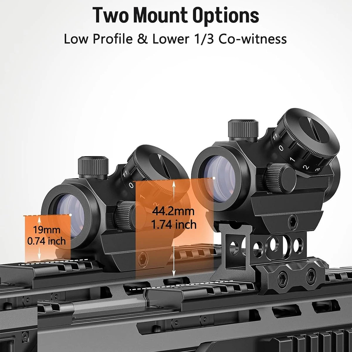 2MOA Red Dot Sight 1x25mm Reflex Sight