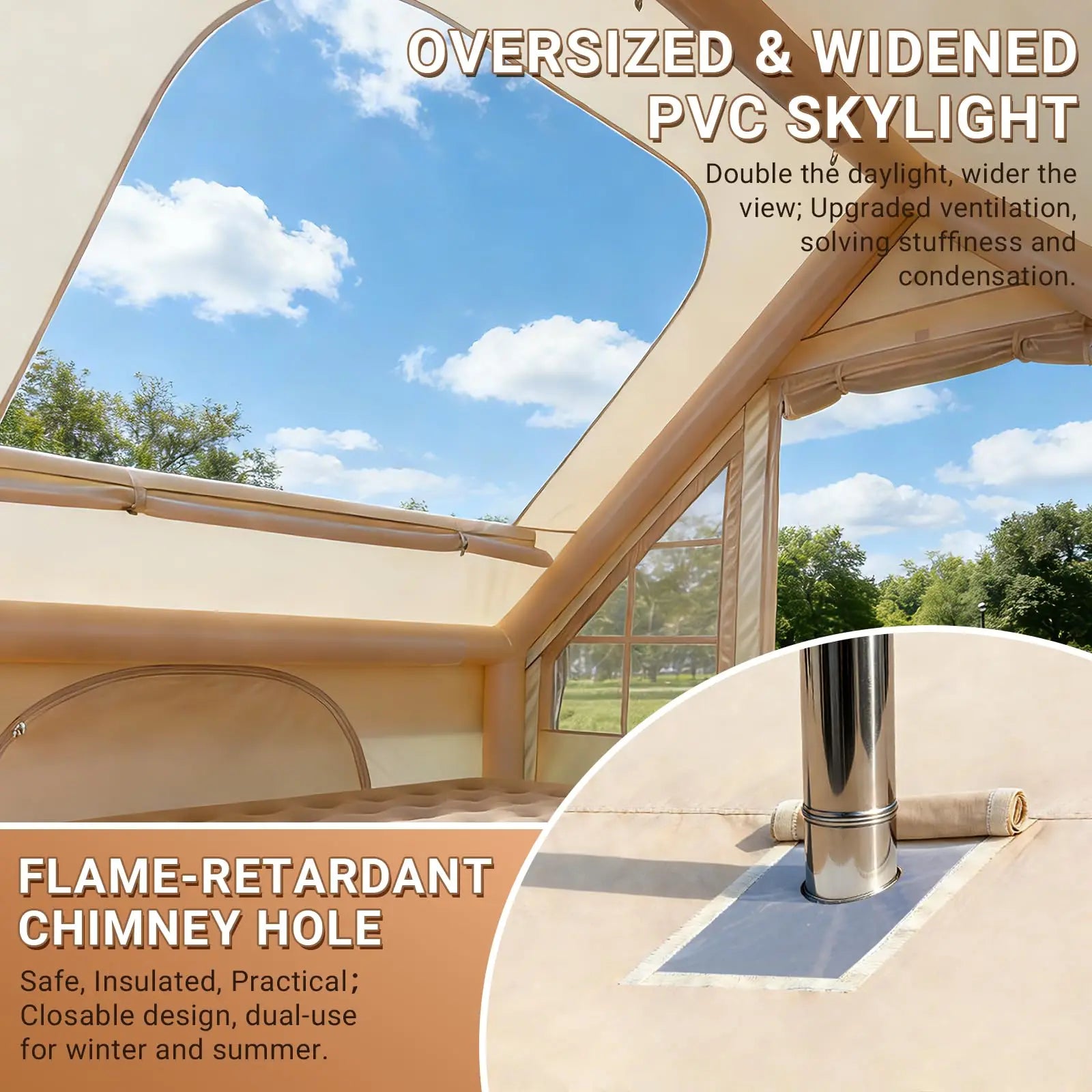 Inflatable Glamping Tent With Canopy