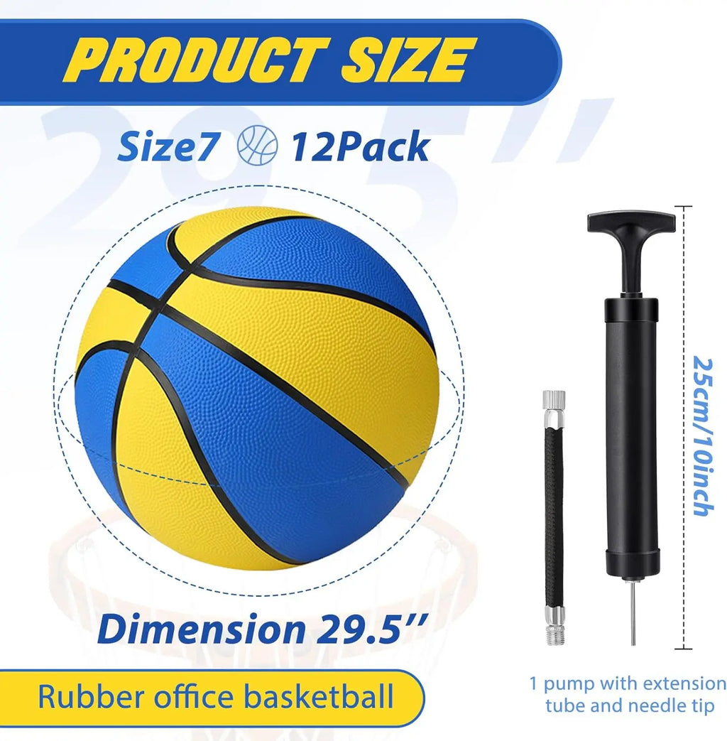 12 Pcs 29.5' Official Size 7 Basketballs
