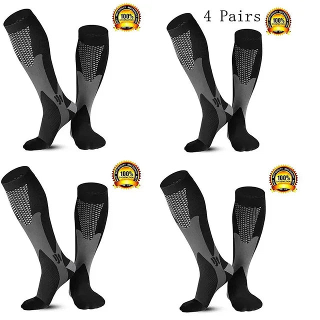 Pairs Men Compression Socks Football Soccer