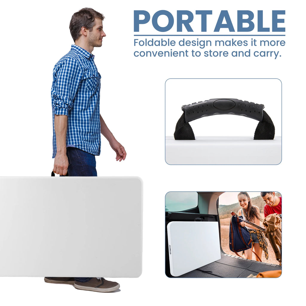 4/6/8 FT Portable Folding Table