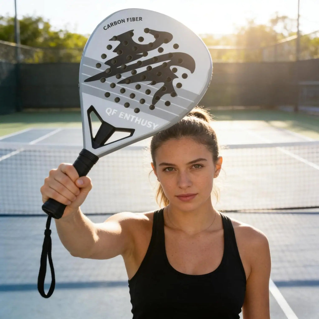 Padel Racket, Carbon Fiber Surface