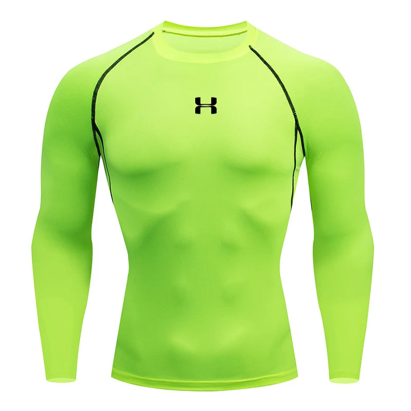 Men  Compression T-shirt Long Sleeves