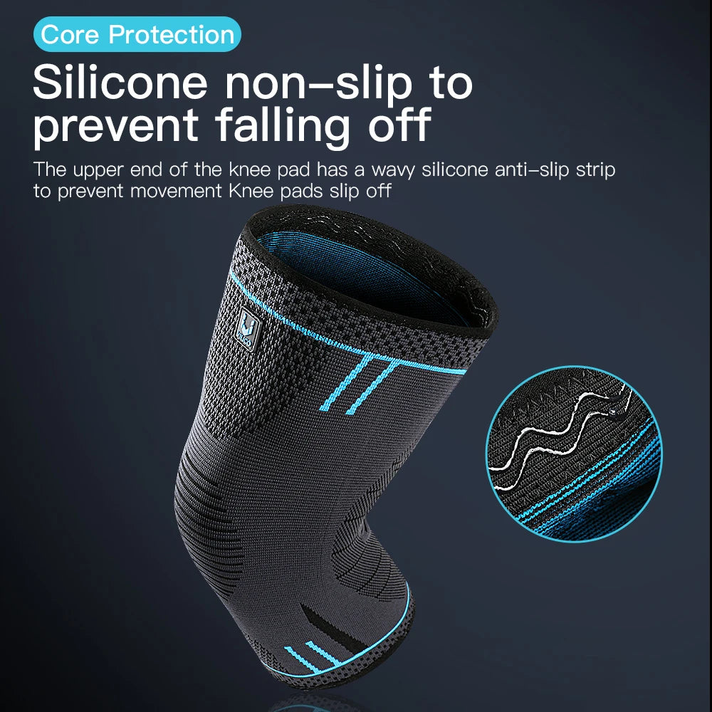 Compression knee support sleeve