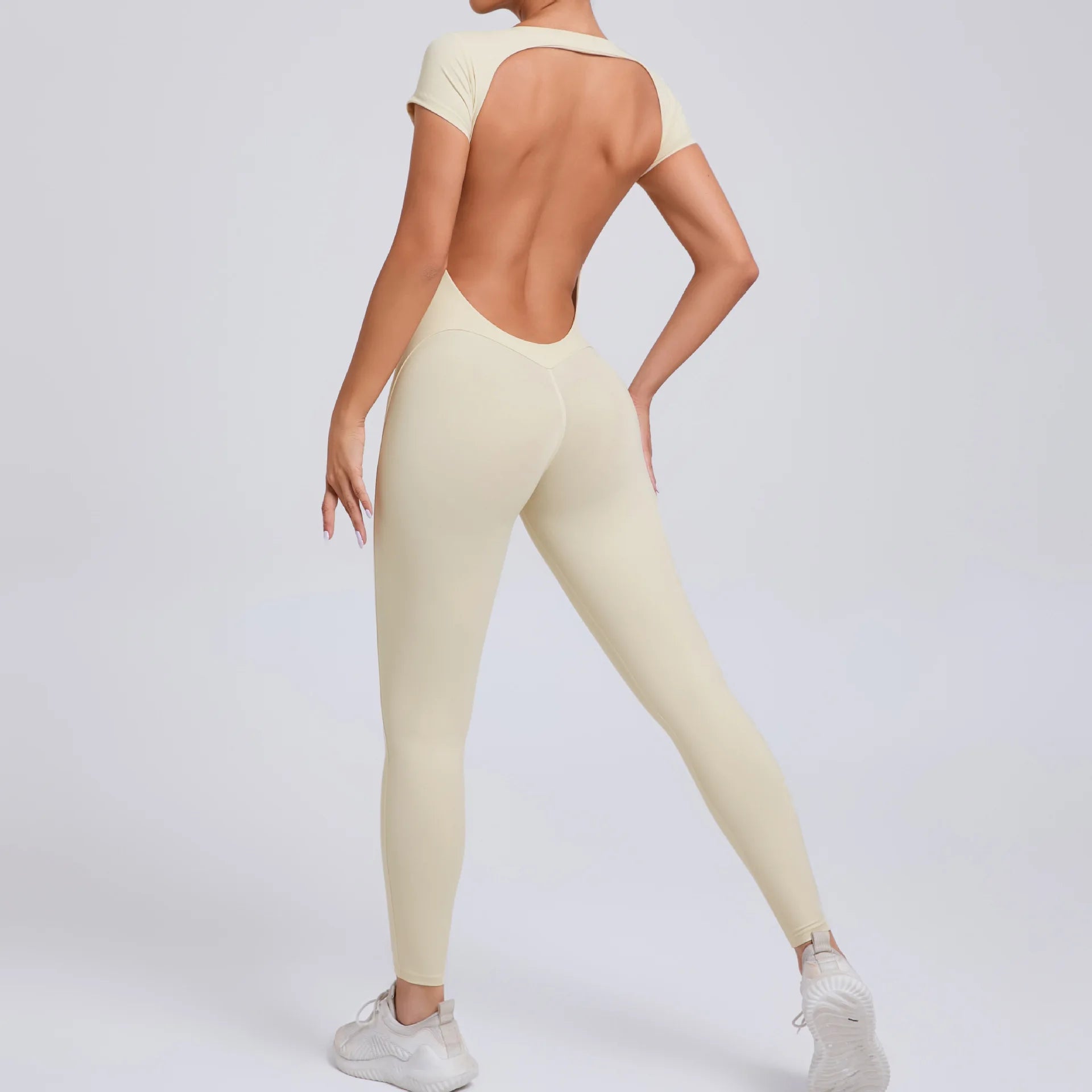 Women's One-piece Yoga Jumpsuit Short Sleeve