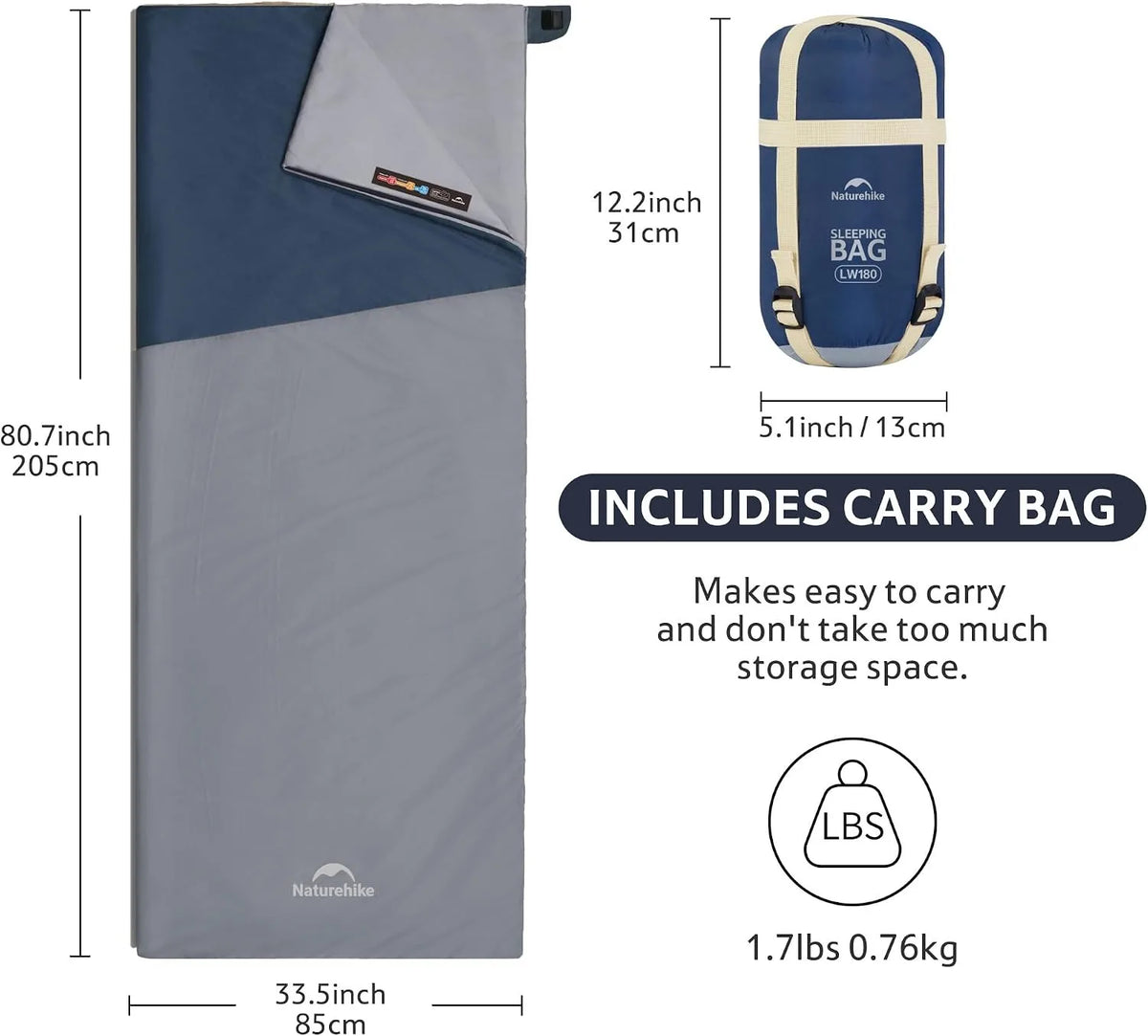 Lightweight Compact Sleeping Bag