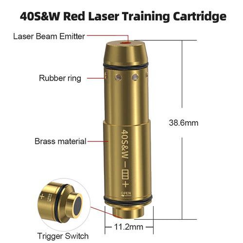 40S&W Dry Fire Laser Training Cartridge