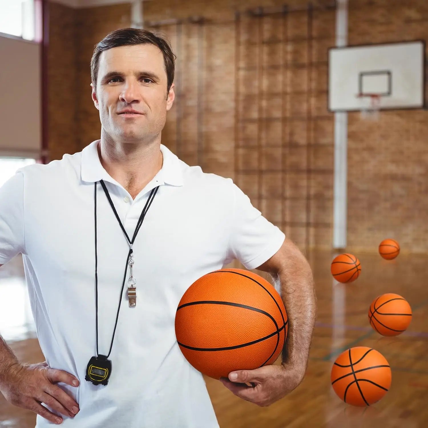 12 Pcs Official Rubber Basketball