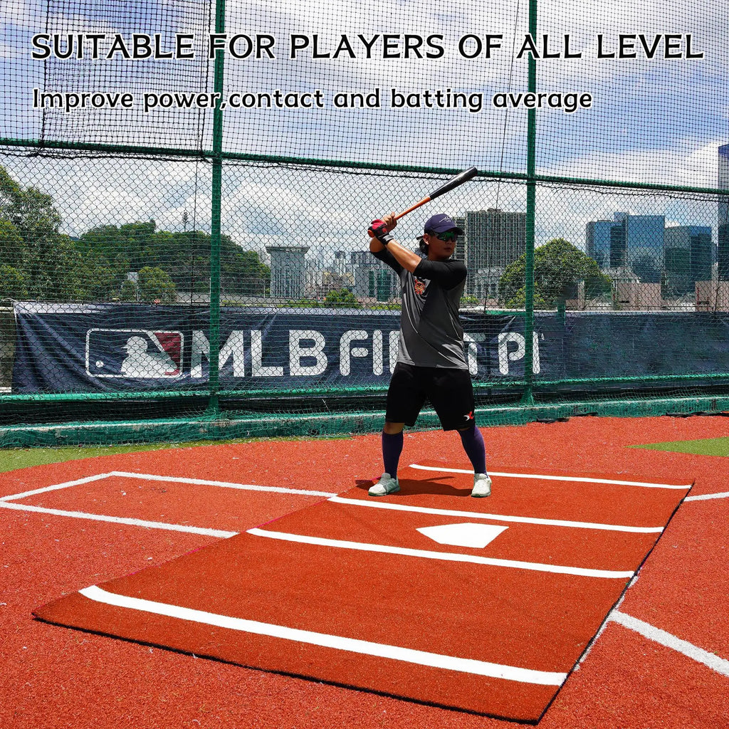 Baseball Softball Batting Mat with Home Plate
