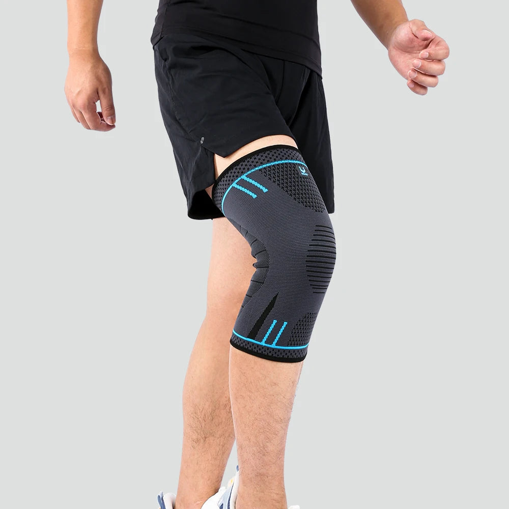 Compression knee support sleeve