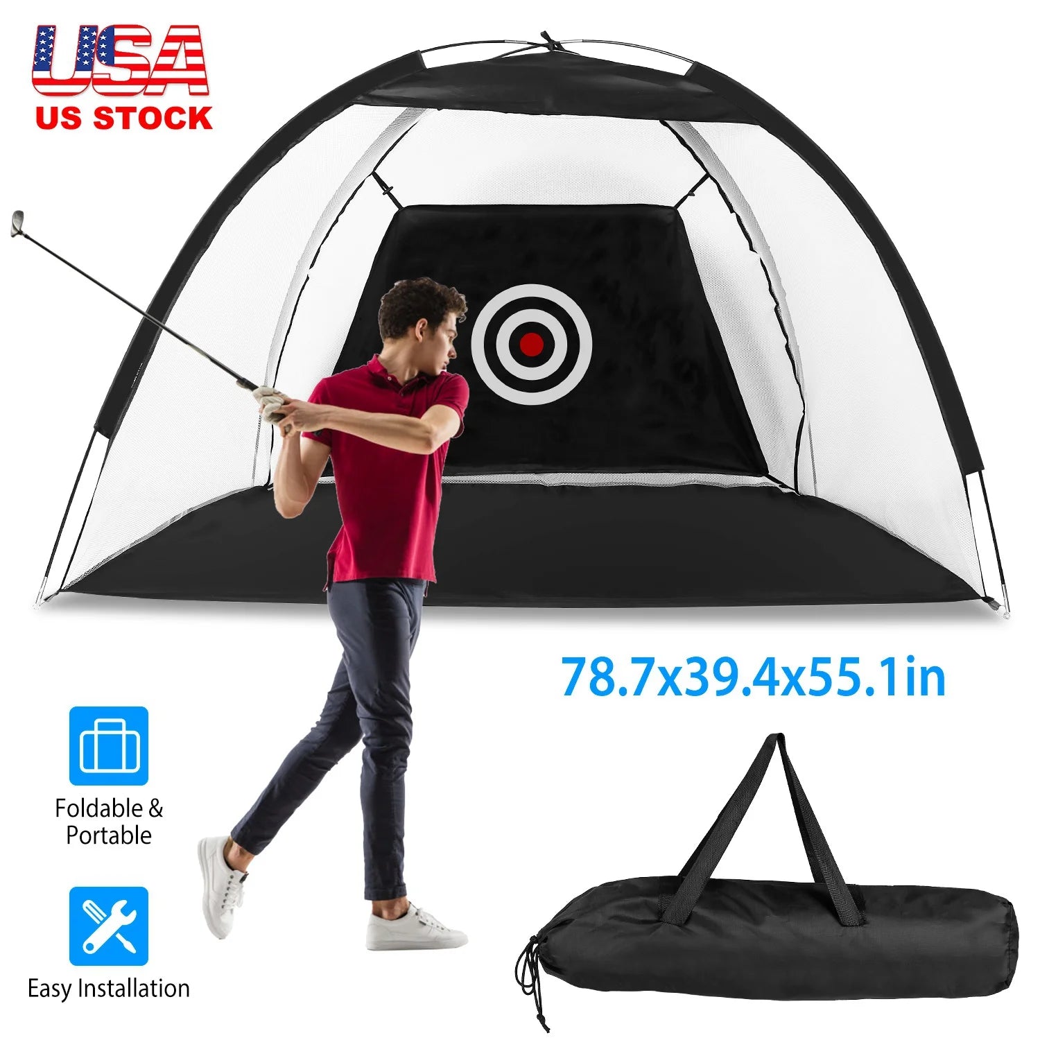 Backyard Driving Hitting Net with Target