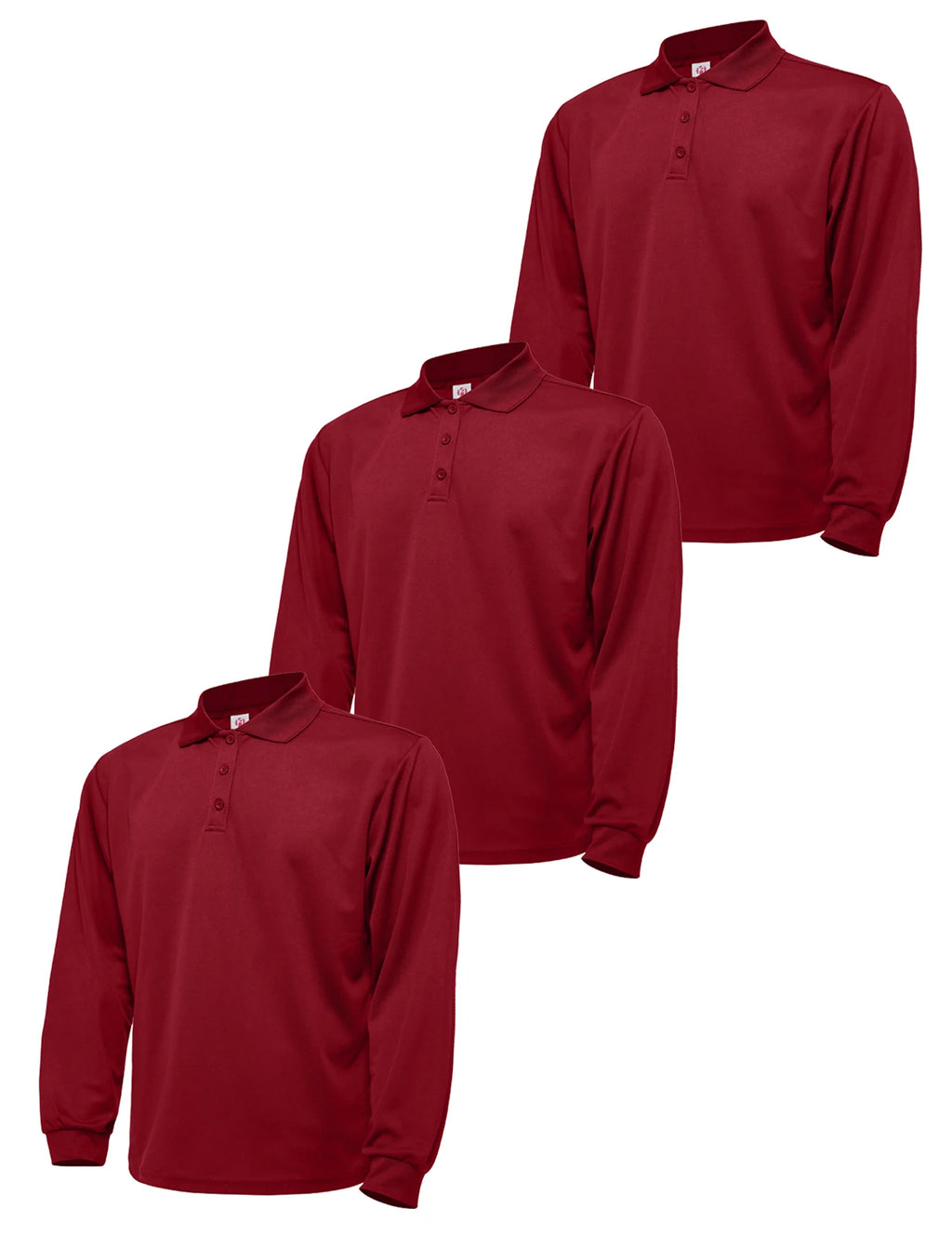 3-Piece Men's Sunscreen Long Sleeve Golf Shirt
