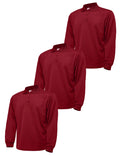 3-Piece Men's Sunscreen Long Sleeve Golf Shirt