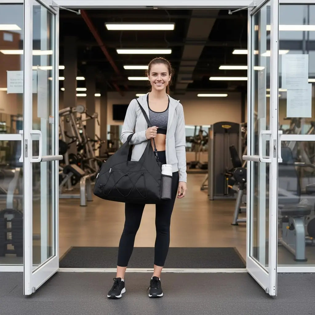 Women's Gym Bag with Yoga Mat Holder