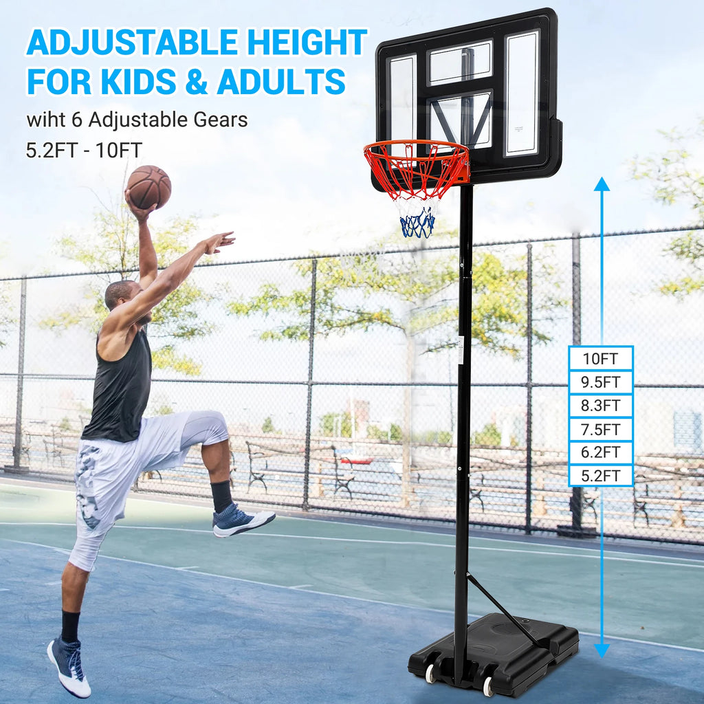 Basketball Hoop Outdoor 5.2ft-10ft