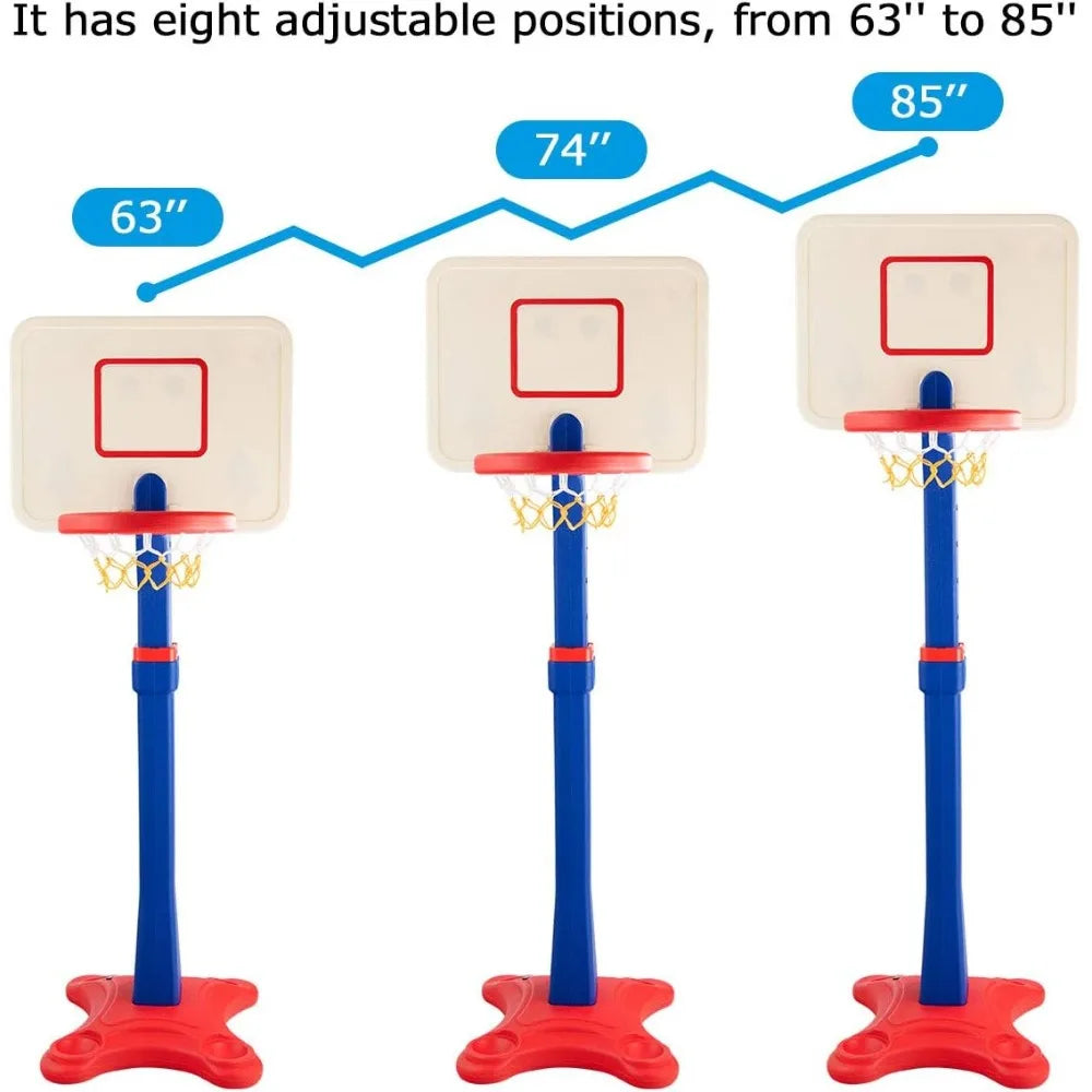 Adjustable Kids Basketball Hoop Set
