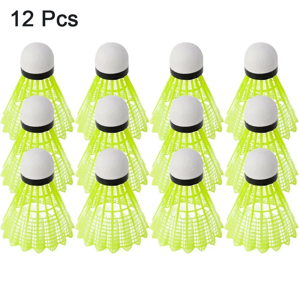 6/12PCS Green Badminton Nylon Shuttlecock