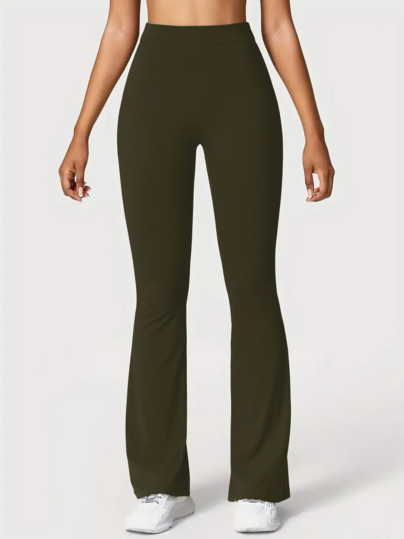 Women's flared yoga trousers V-cross