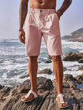 Mens Cotton Flat Front Chino Golf Shorts