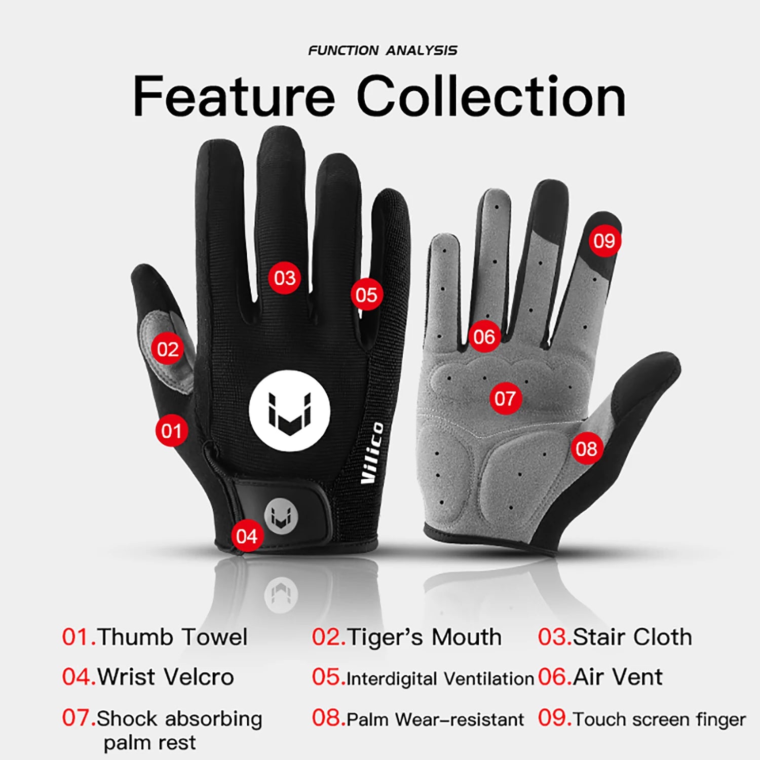 Cycling Anti-slip Full Finger Gloves