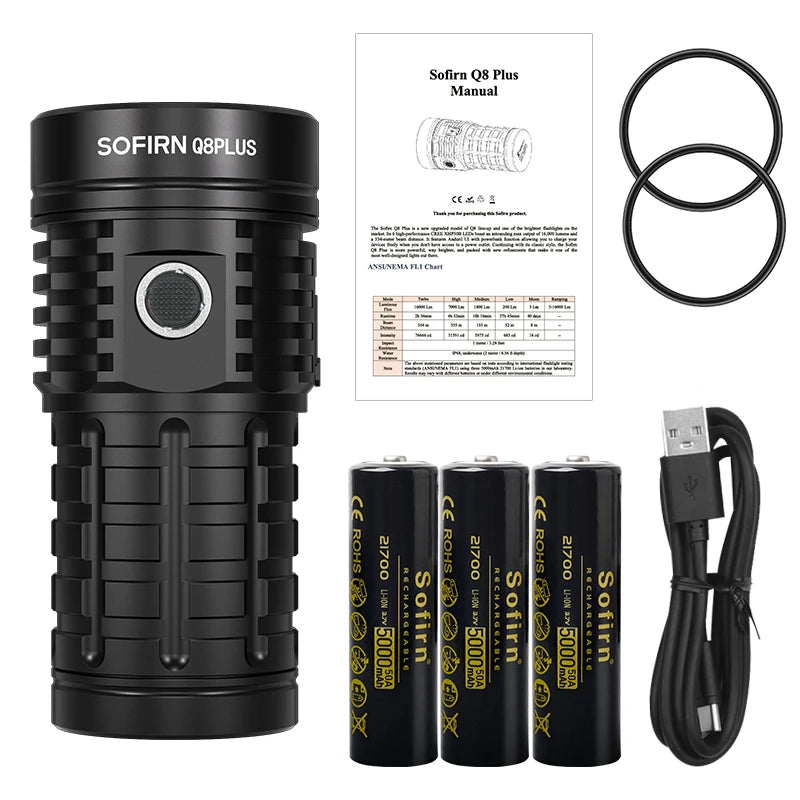 Powerful LED Flashlight 16000lm