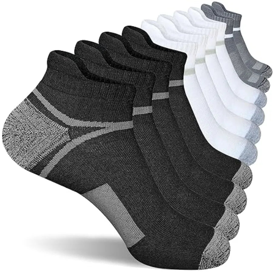 Men's Ankle Athletic Cushioned Anti-Blister Socks
